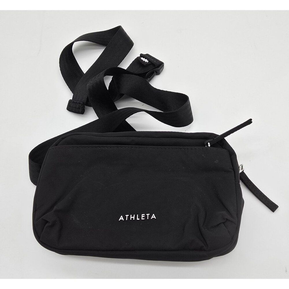 Athleta Black Fanny Pack / Crossbody Bag granola girl workout hiking running